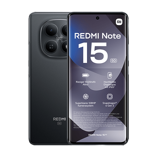 Xiaomi Redmi Note 15 4G Dual Sim 8GB RAM 256GB - Black 256GB Black Neuf DIDO-technologie