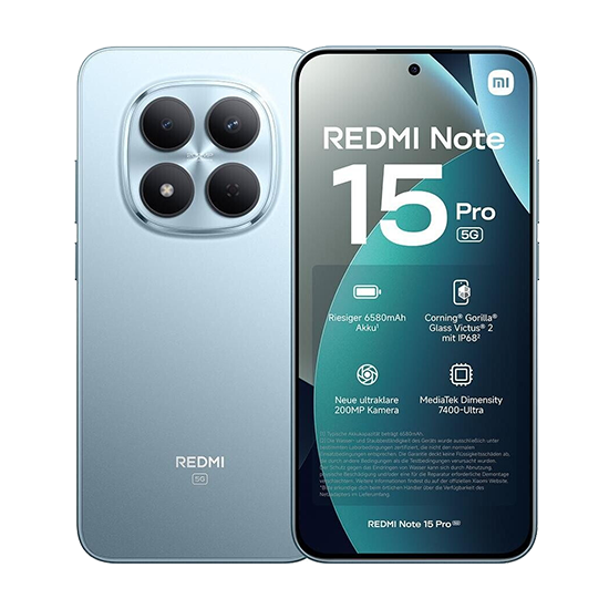 Xiaomi Redmi Note 15 Pro 5G Dual Sim 8GB RAM 512GB - Blue 512GB Blue Neuf DIDO-technologie