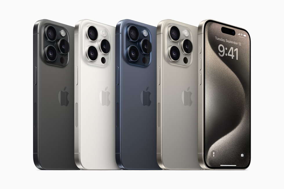 Apple iPhone 15 Pro gamme de finitions titane